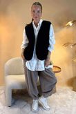 Made in Italy Arlo Sherpa Gilet Black /10 =